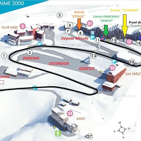 Aime 2000 - 2 Pieces 4 Pers. - Plagne Aime 2000 - G27ba2 Mae-7314 La Plagne